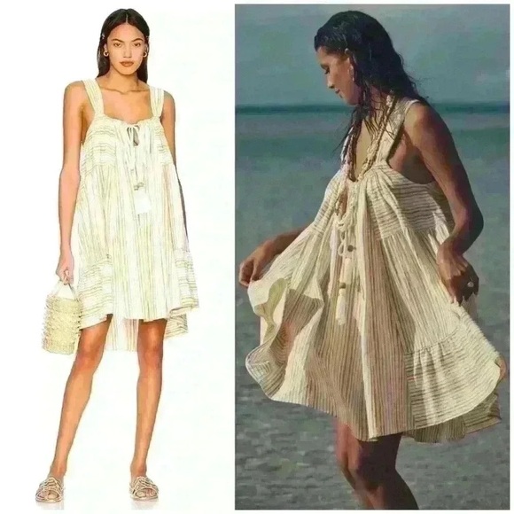 SPELL Lady Palm Mini Dress Sz L - Picture 3 of 15